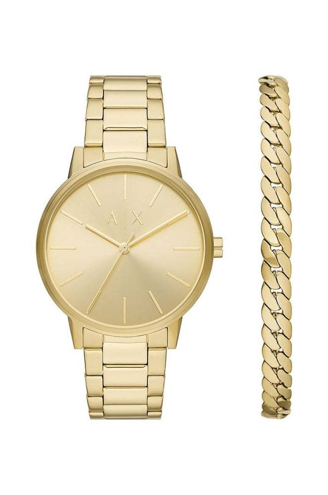 Годинник Armani Exchange чоловічий колір золотий (3680825)