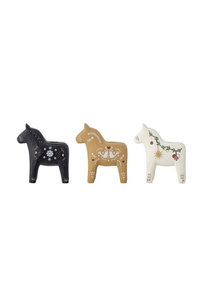 Bloomingville набір різдвяних свічників (3-pack) колір барвистий