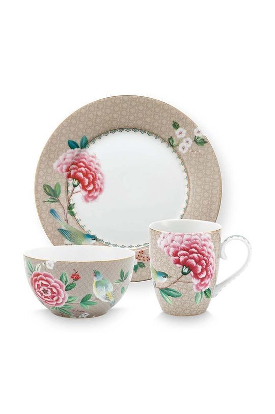 Набір для сніданку Pip Studio Blushing 3-pack колір барвистий (3273851)
