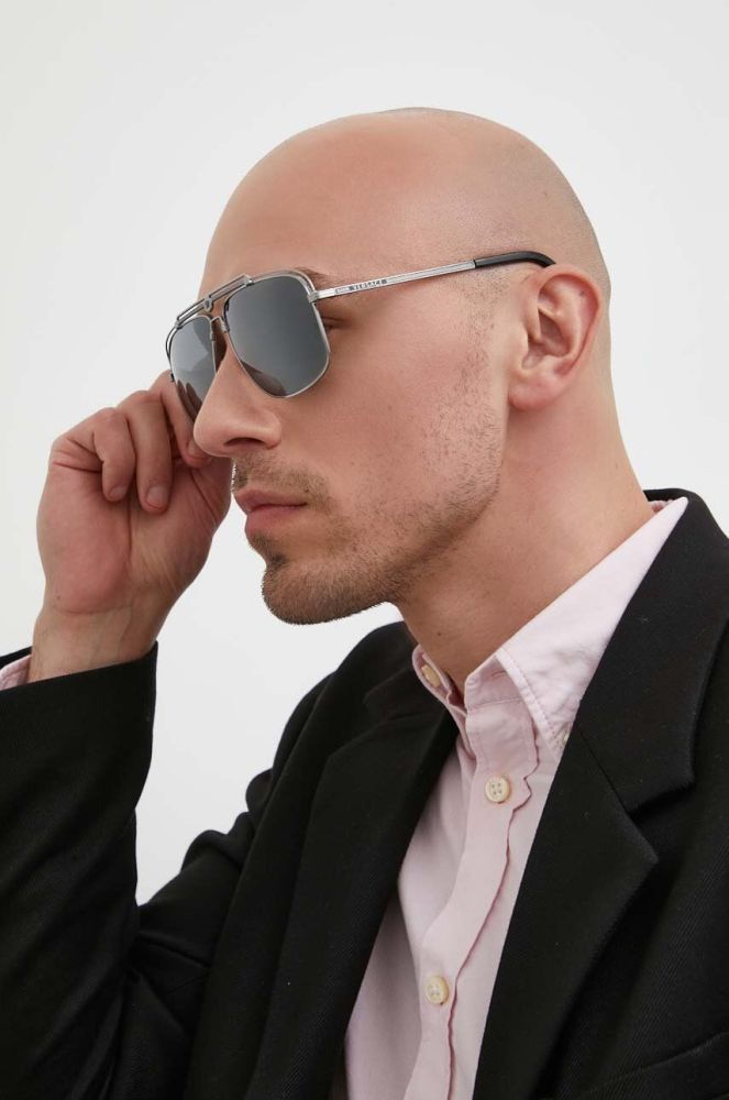 Сонцезахисні окуляри Versace чоловічі колір сірий (2283584)