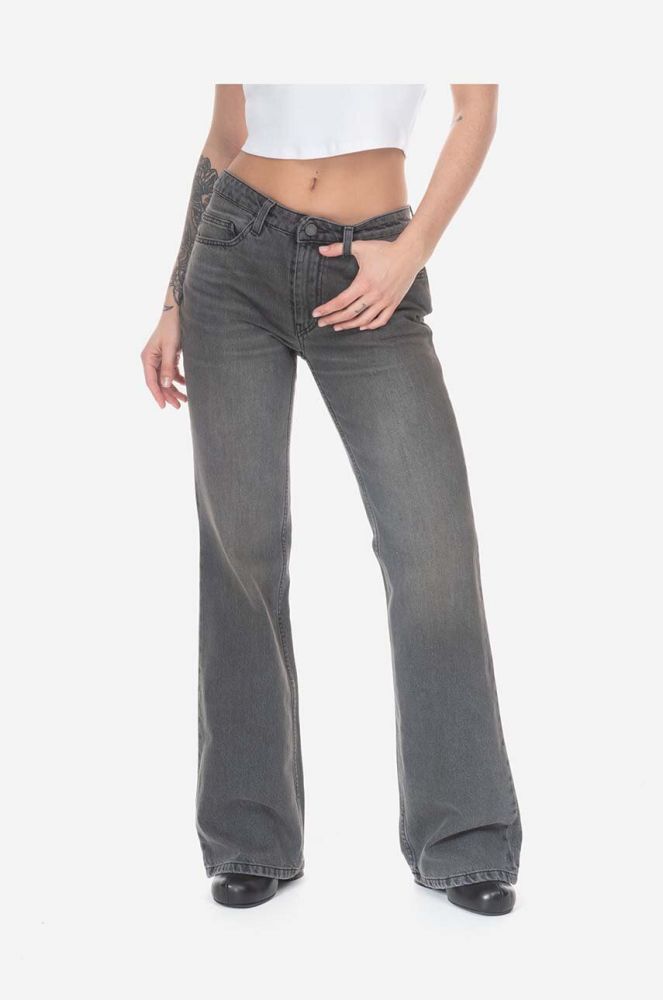 Джинси Guess Guess Flare Denim Pan W3GU18D4SL0 JTMU жіночі середня посадка W3GU18.D4SL0-JTMU колір сірий