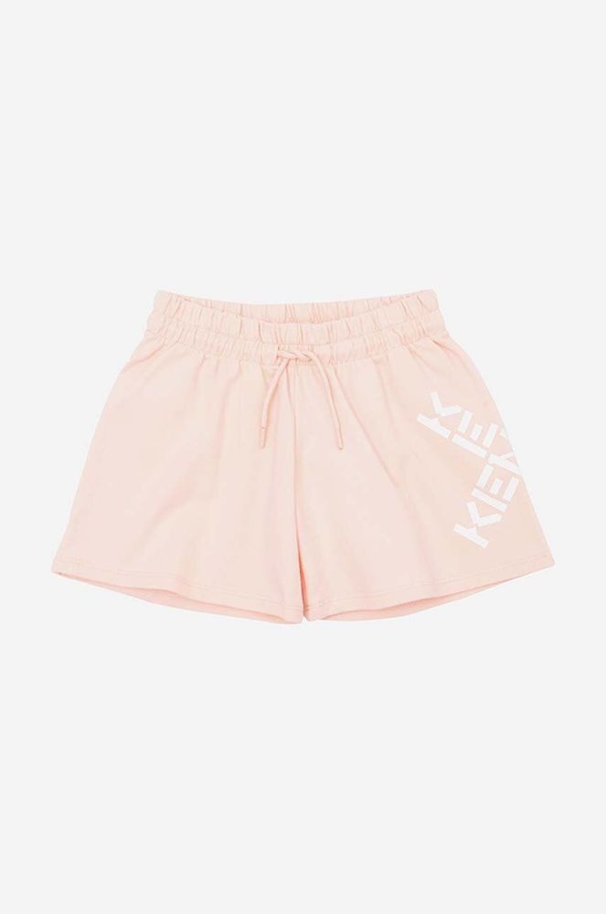 Дитячі шорти Kenzo Kids колір рожевий регульована талія