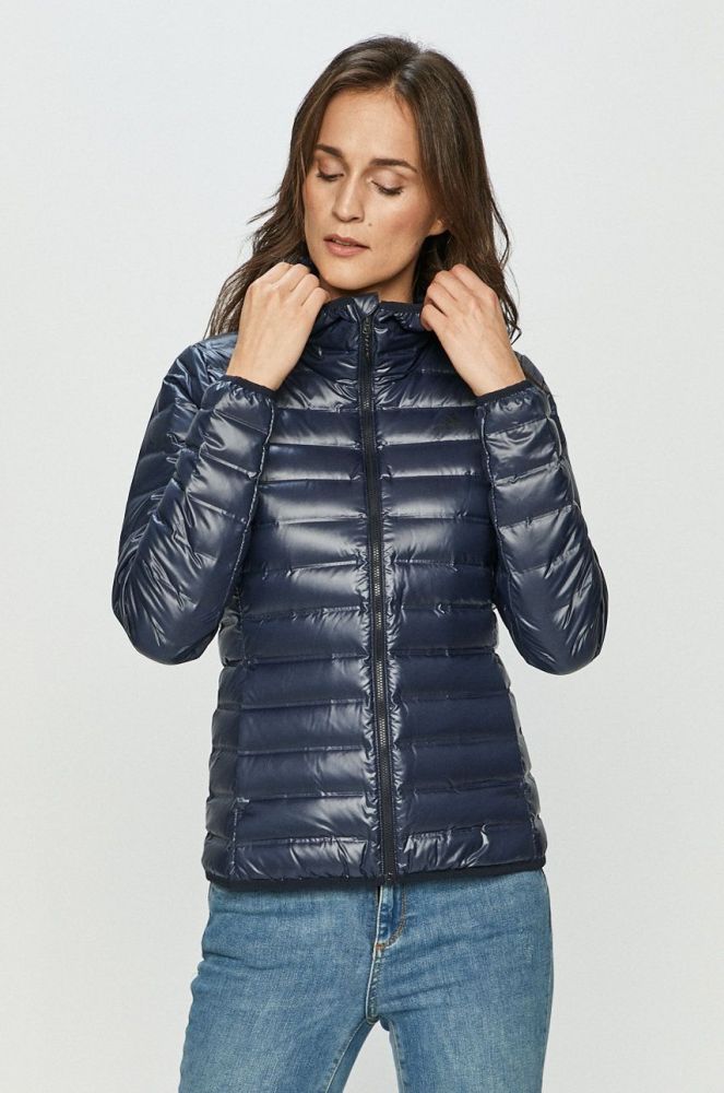 adidas Performance - Пухова куртка DX0779 DX0779-LEGI/WHT колір темно-синій