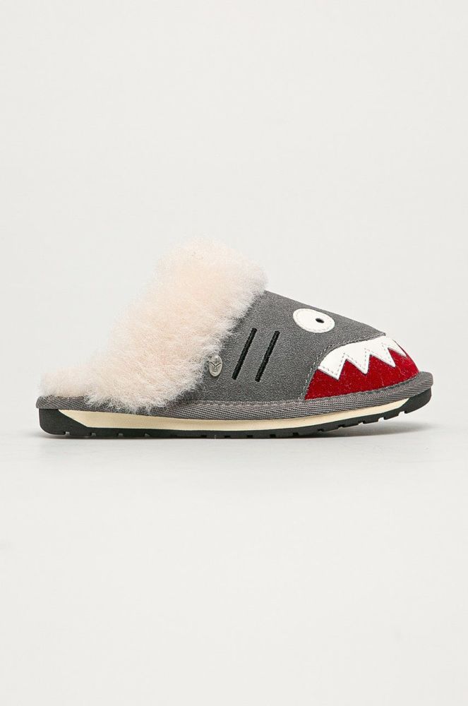 Emu Australia - Дитячі шльопанці Shark Slipper колір сірий
