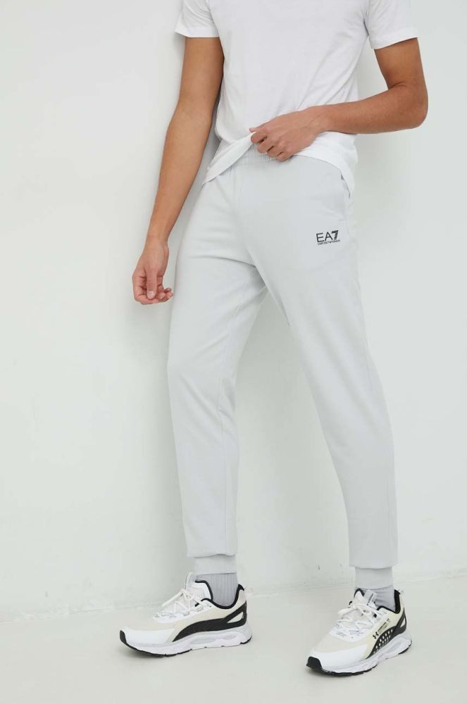 Спортивні штани EA7 Emporio Armani чоловічі колір чорний однотонні