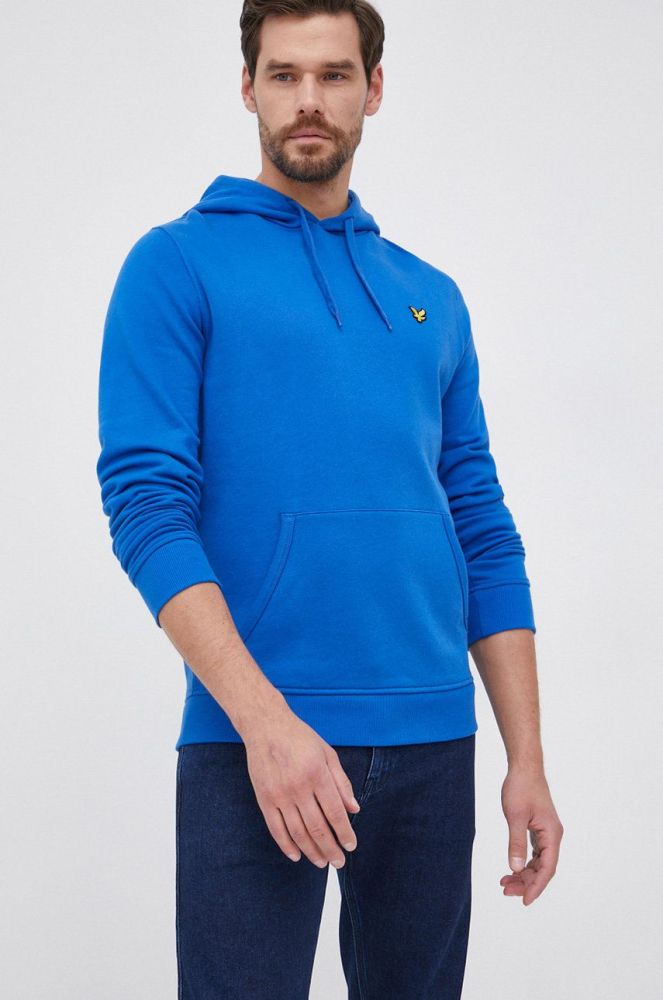 Lyle & Scott - Бавовняна кофта колір блакитний (1752790)