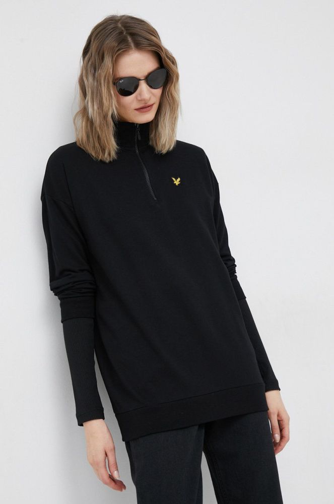Бавовняна кофта Lyle & Scott жіноча колір чорний однотонна