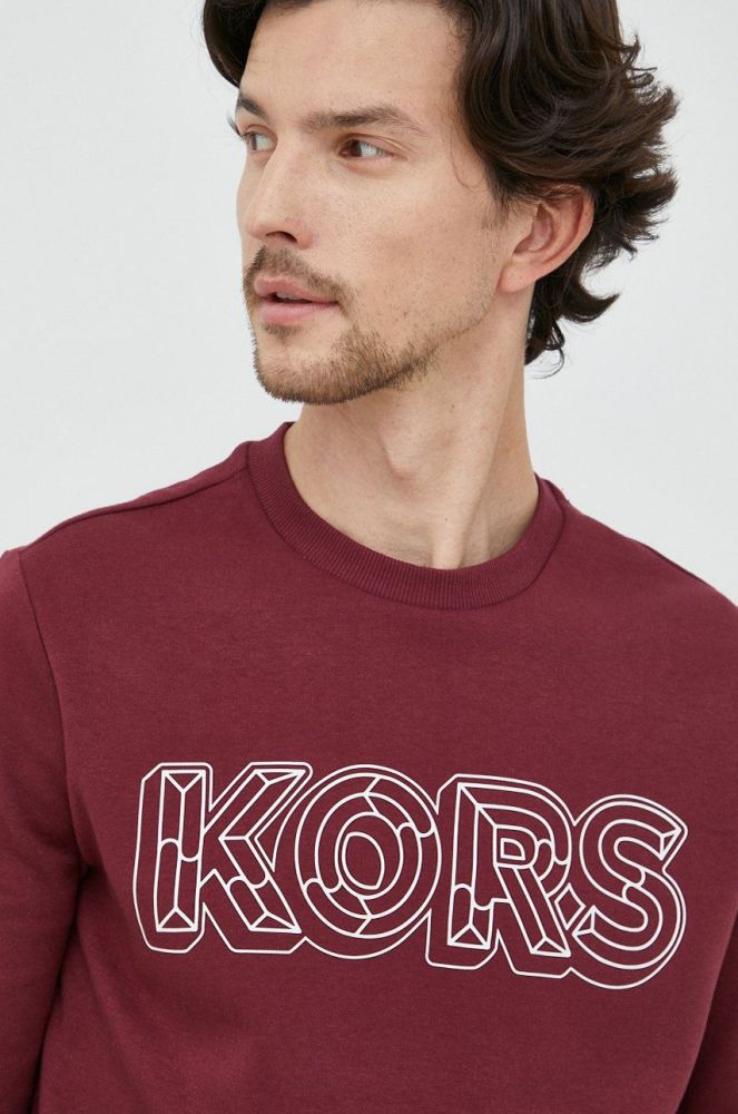 Кофта Michael Kors чоловіча колір бордовий з принтом