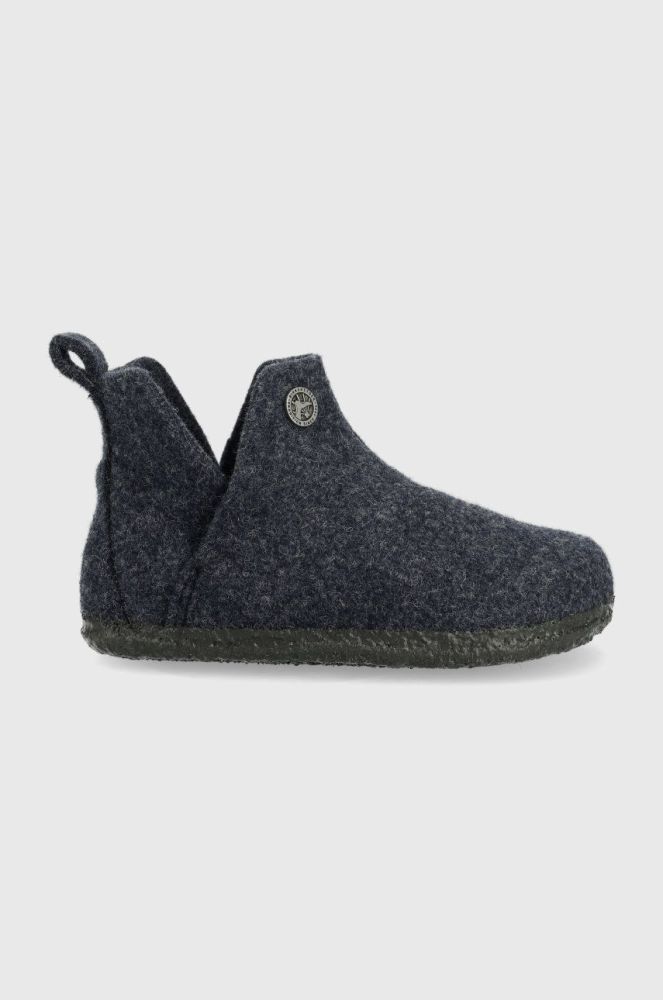 Вовняні дитячі тапочки Birkenstock колір синій Narrow Width (2354003)