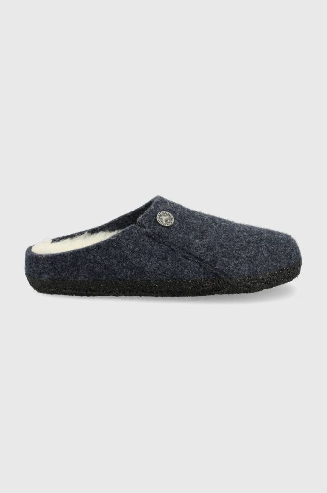 Вовняні дитячі тапочки Birkenstock колір синій Narrow Width (2354028)