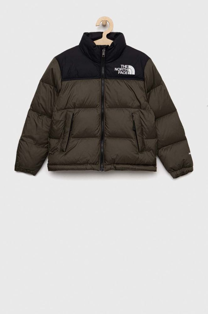 Дитяча пухова куртка The North Face колір зелений