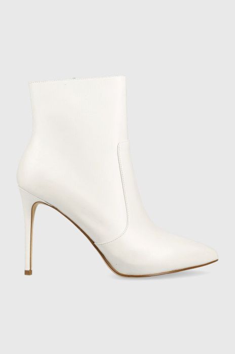 Шкіряні черевики MICHAEL Michael Kors Rue жіночі колір білий на шпильці