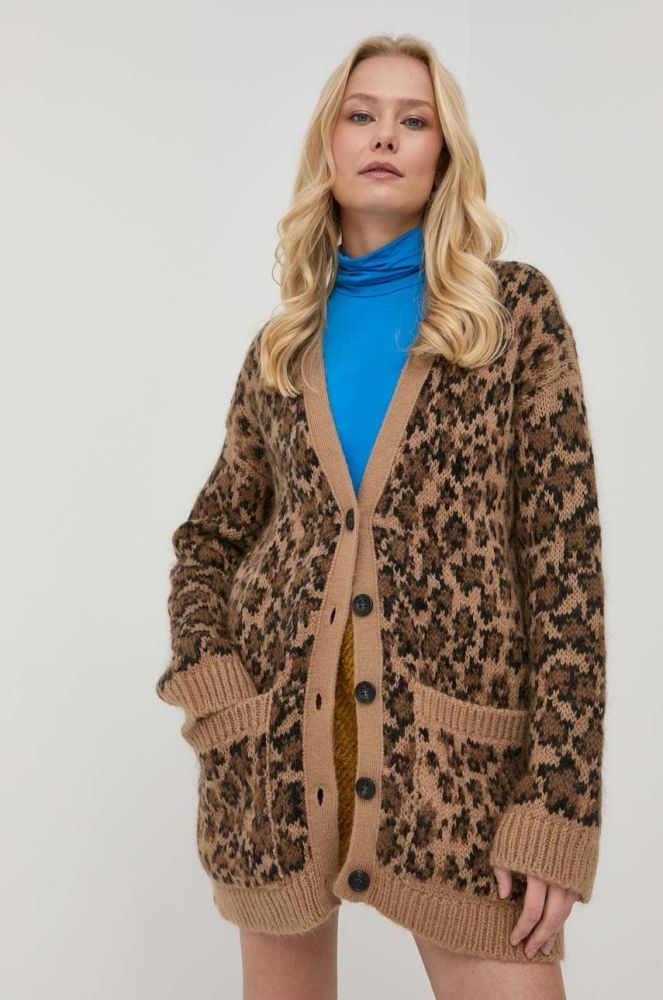 Кардиган з домішкою вовни Red Valentino жіночий колір бежевий теплий