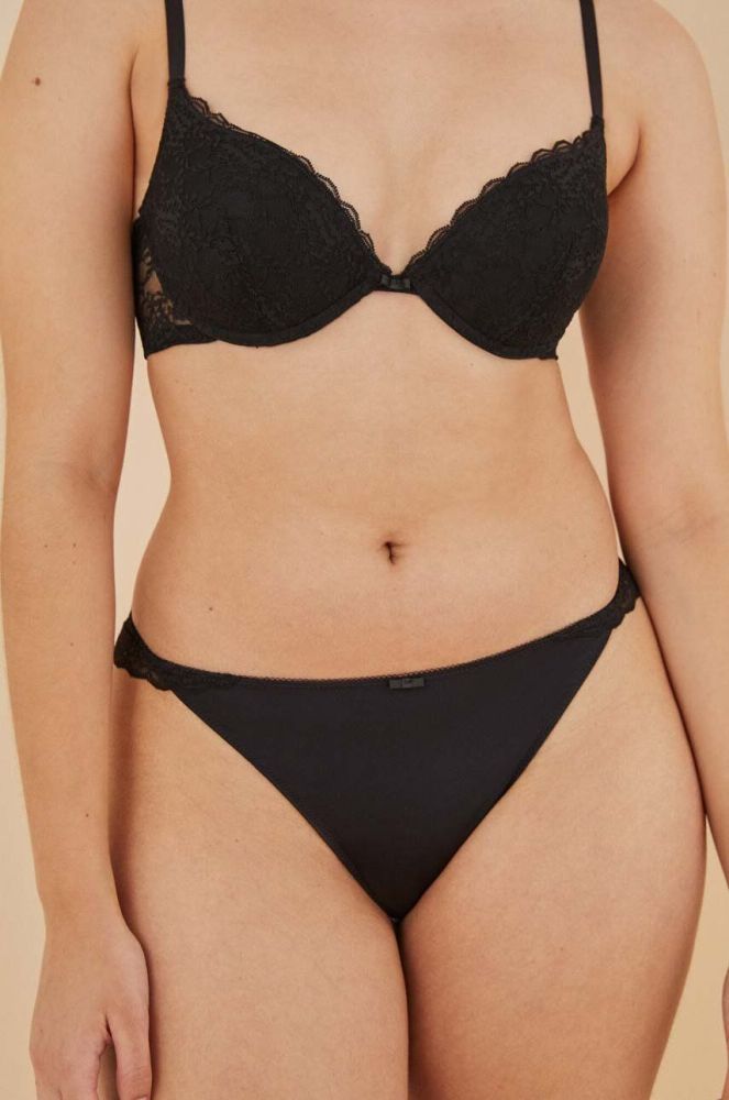 Стринги women'secret AUTUMN HELANKAS колір чорний 4986183