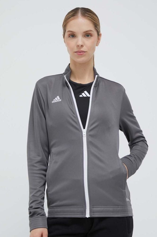 Тренувальна кофта adidas Performance Entrada 22 колір сірий однотонна (3305263)