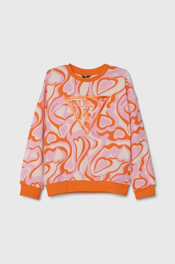 Дитяча бавовняна кофта Guess колір рожевий візерунок (3362427)