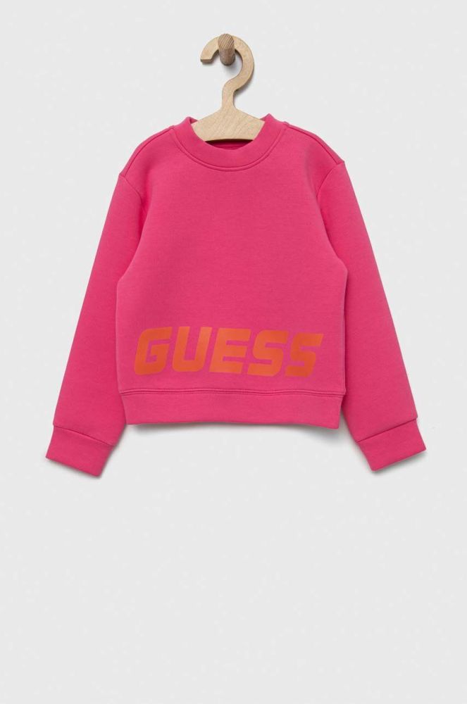 Дитяча кофта Guess колір рожевий з принтом (3327513)