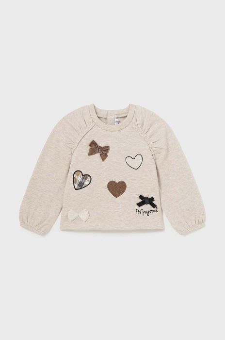 Кофта для немовлят Mayoral колір бежевий з аплікацією