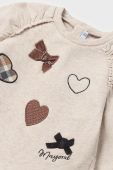 Кофта для немовлят Mayoral колір бежевий з аплікацією