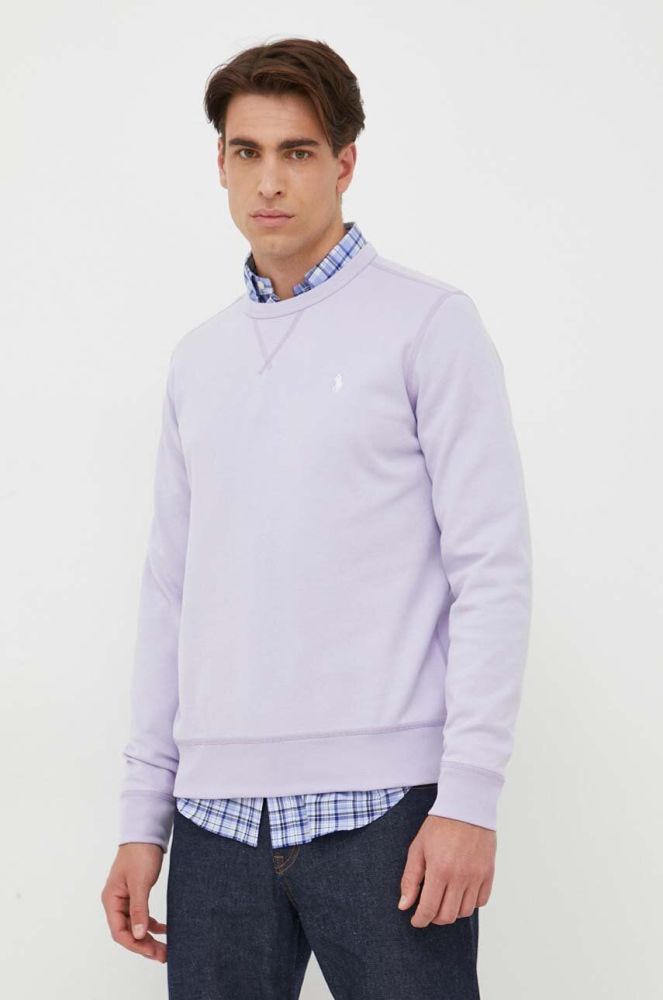 Кофта Polo Ralph Lauren чоловіча колір фіолетовий однотонна