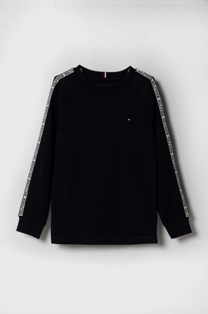 Дитячий бавовняний лонгслів Tommy Hilfiger колір чорний візерунок (3379112)