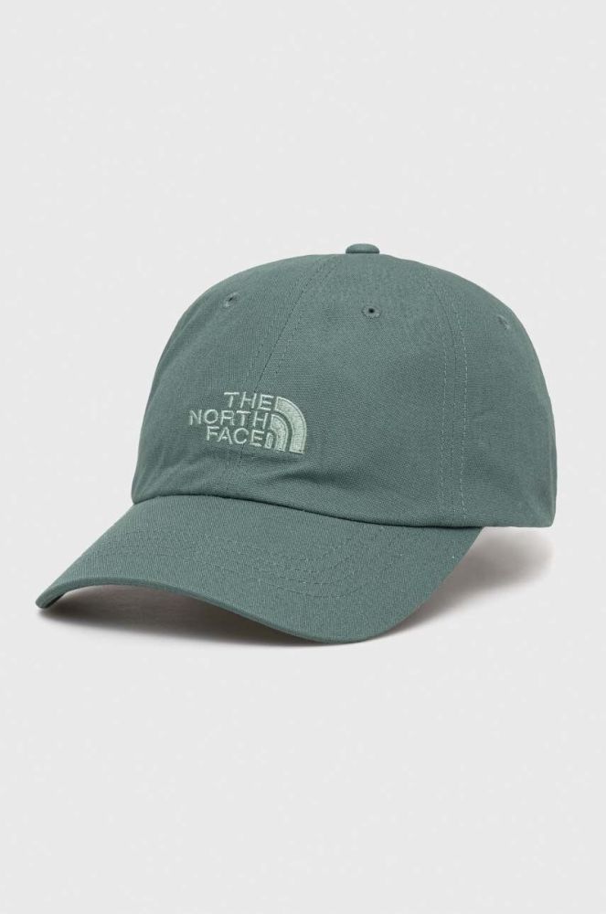Бавовняна бейсболка The North Face колір зелений з аплікацією (3564014)
