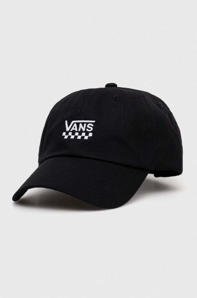 Бавовняна бейсболка Vans колір чорний з аплікацією (3365947)