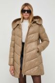Куртка BOSS жіноча колір бежевий зимова