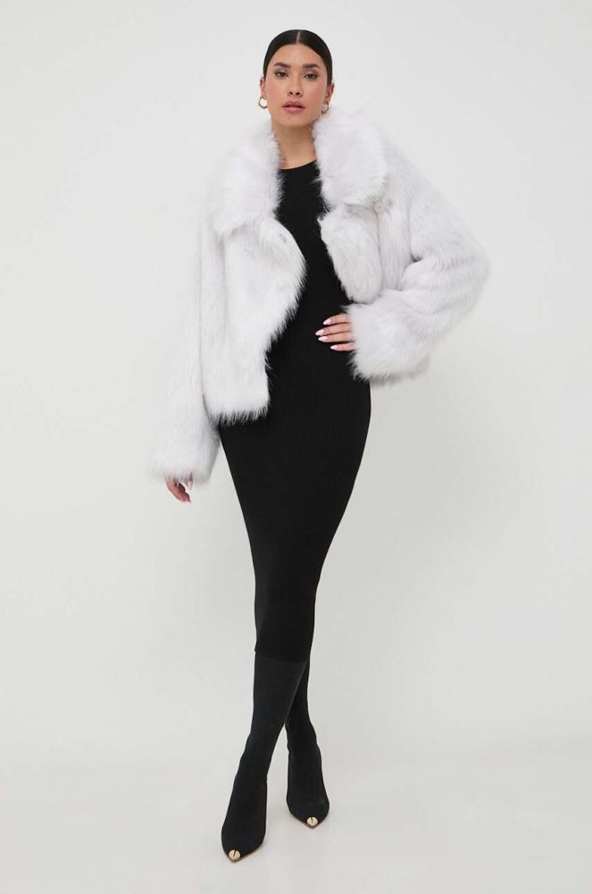 Куртка Patrizia Pepe жіноча колір білий перехідна oversize