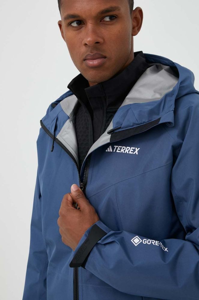 Дощовик adidas TERREX Xperior GORE-TEX Paclite чоловіча gore-tex колір блакитний