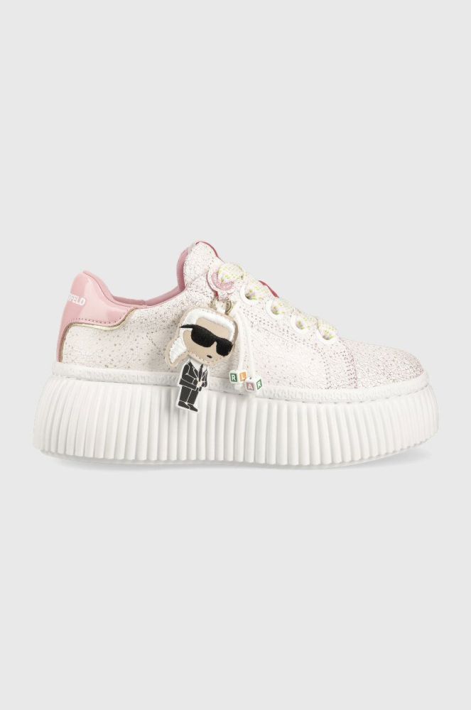 Шкіряні кросівки Karl Lagerfeld KREEPER LO колір білий KL42376N (3349850)