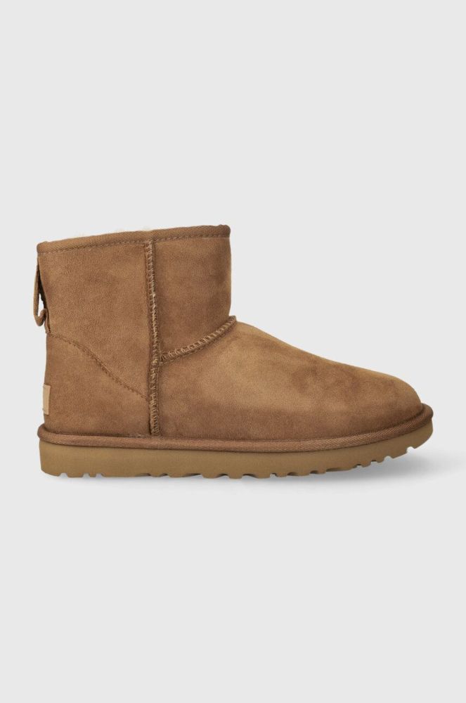 Замшеві чоботи UGG Classic Mini Regenerate колір коричневий 1137050