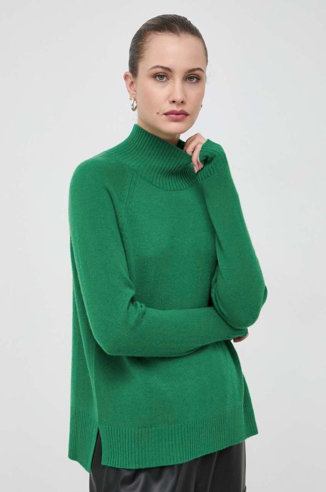 Светр з кашеміру Weekend Max Mara колір зелений легкий півгольф