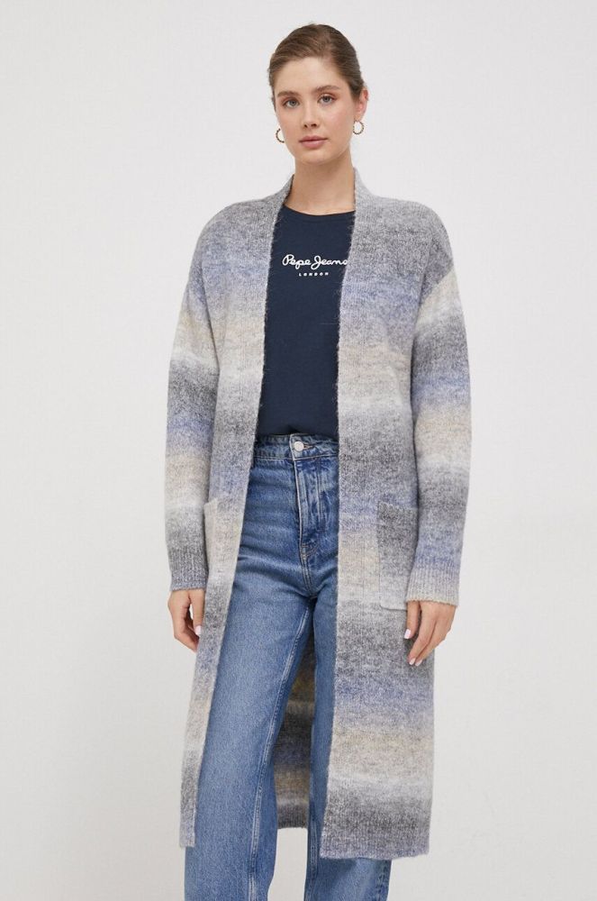 Кардиган з домішкою вовни Pepe Jeans теплий колір барвистий