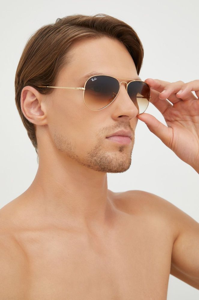 Окуляри Ray-Ban чоловічі колір золотий (303886)