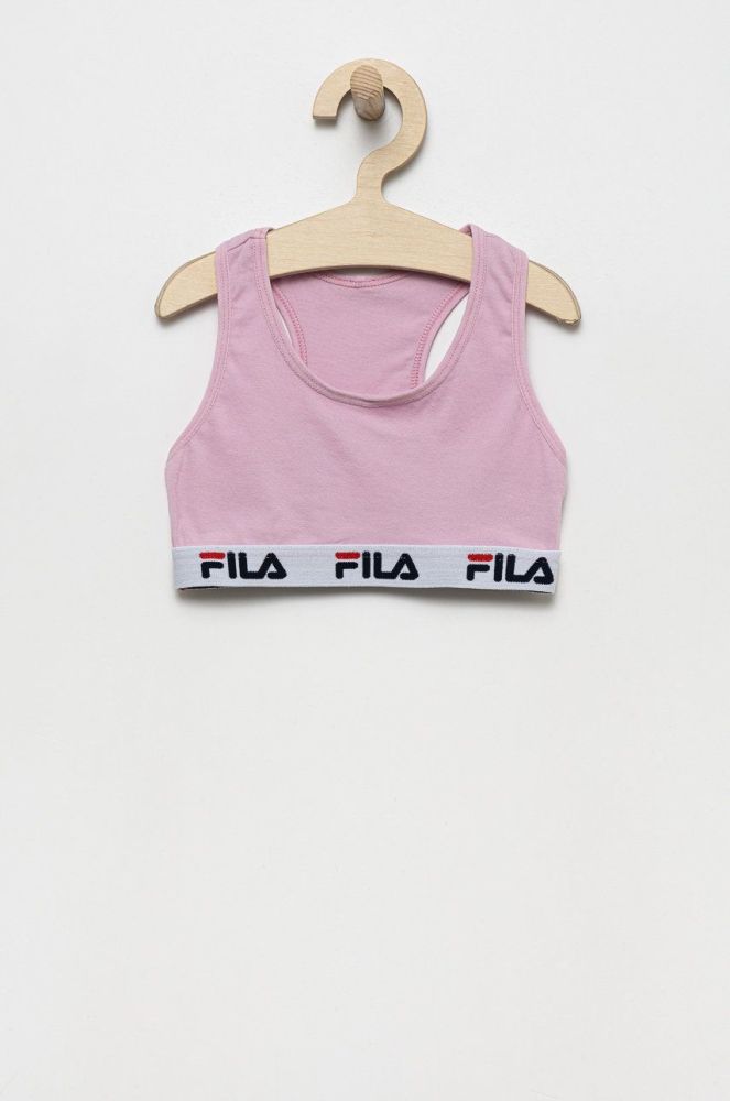 Fila Дитячий спортивний бюстгальтер колір рожевий