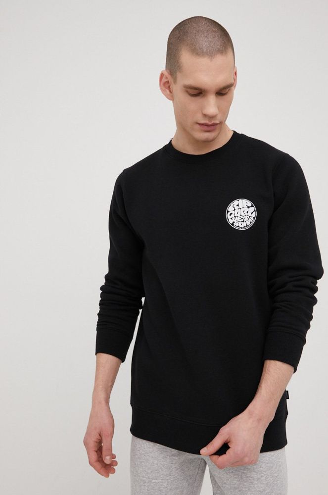 Кофта Rip Curl чоловіча колір чорний з принтом (2225494)