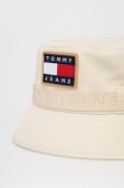 Бавовняний капелюх Tommy Jeans колір бежевий з бавовни