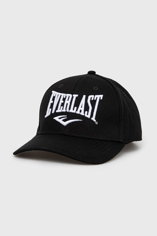 Бавовняна кепка Everlast колір чорний з аплікацією (2137841)