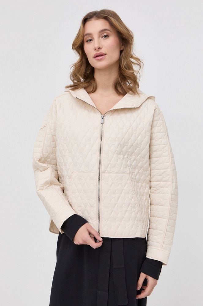 Куртка Pinko жіноча колір бежевий перехідна oversize