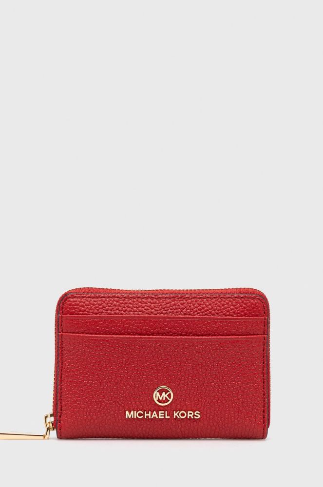 Шкіряний гаманець MICHAEL Michael Kors жіночий колір рожевий (2421730)