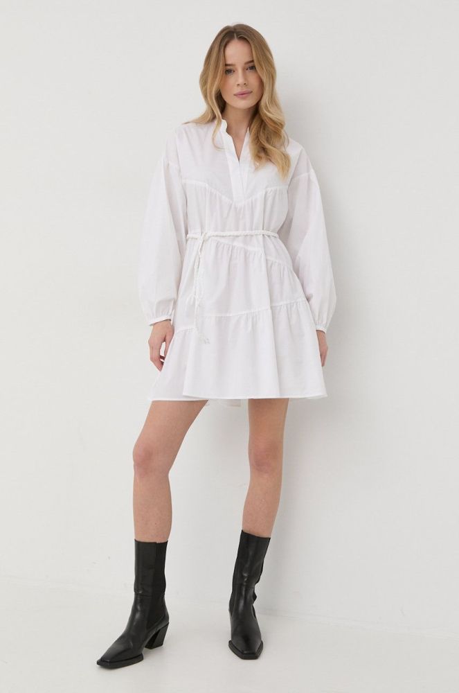 Сукня Twinset колір білий mini розкльошена