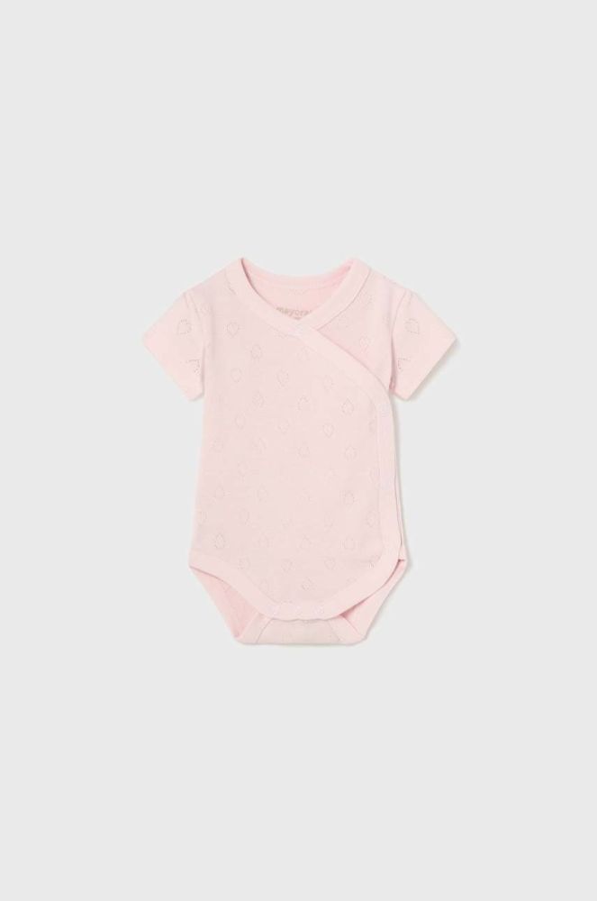 Дитяче бавовняне боді Mayoral Newborn колір рожевий (2964601)