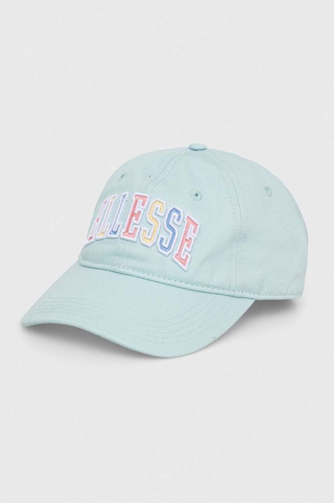 Бавовняна бейсболка Ellesse з аплікацією колір блакитний (3224436)