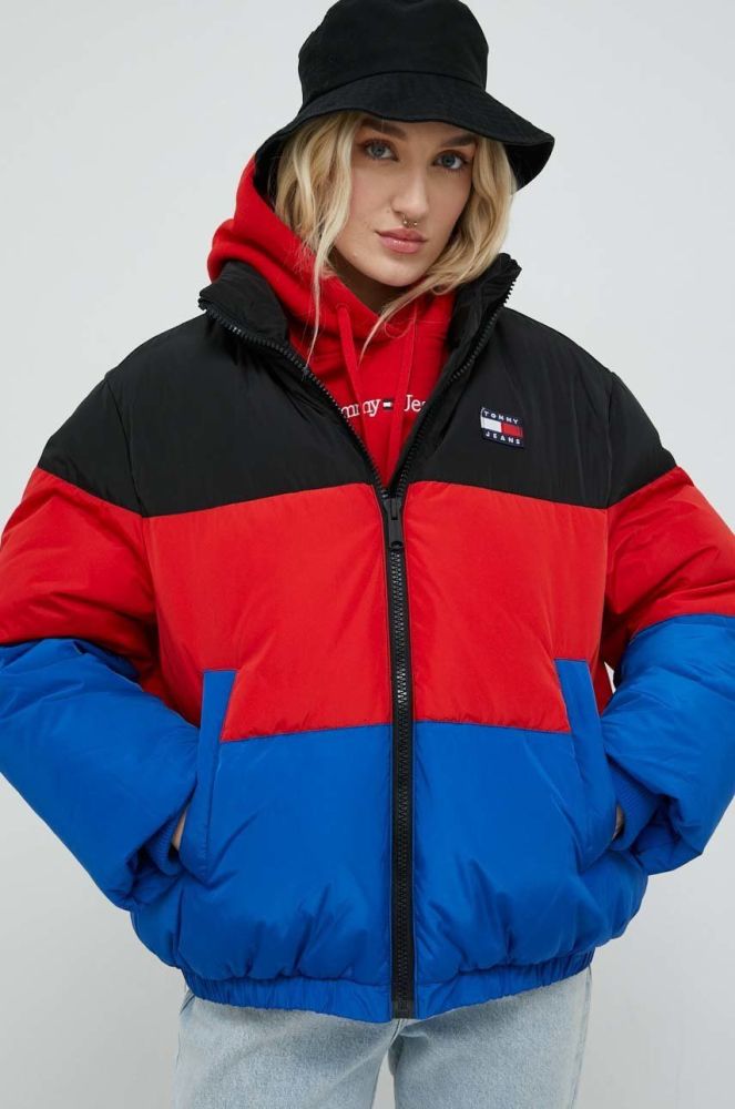 Куртка Tommy Jeans жіноча колір чорний зимова oversize (2862415)
