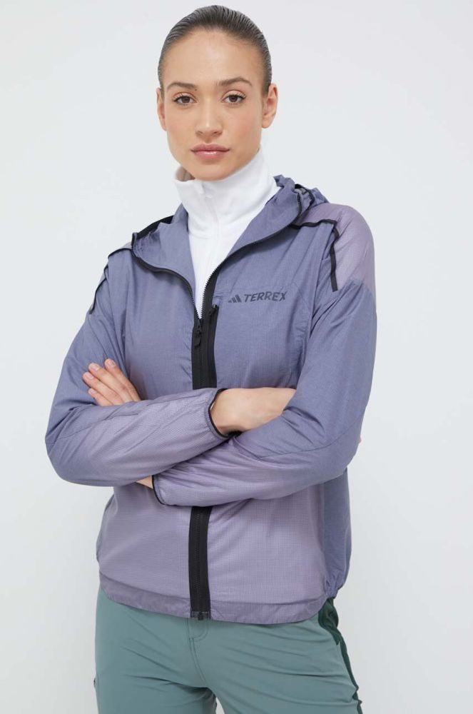 Вітровка adidas TERREX Agravic колір блакитний