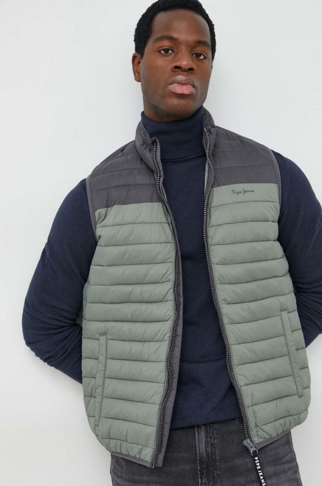 Безрукавка Pepe Jeans Connel Gillet чоловічий колір зелений перехідний