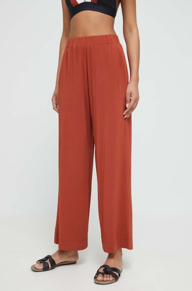 Пляжні штани Max Mara Beachwear жіночі колір червоний