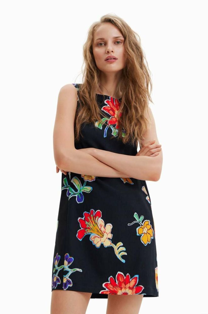 Сукня Desigual колір чорний mini облягаюча (3053388)