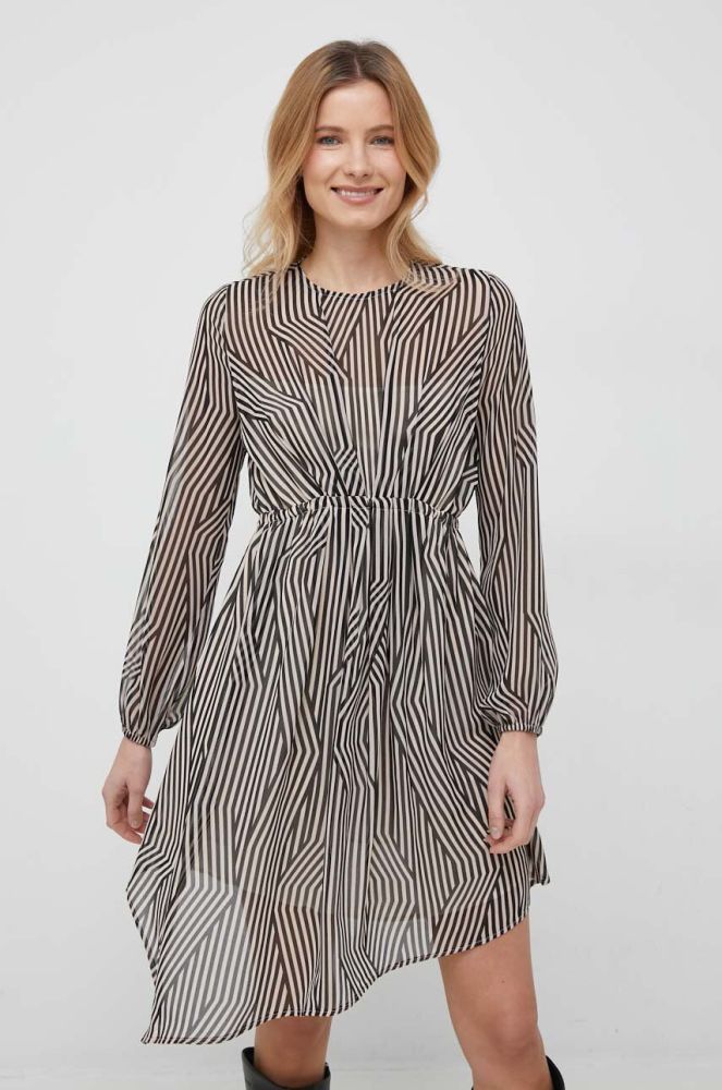 Сукня Sisley колір сірий mini розкльошена